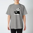 ばじぃとニコみとパンダのこっち向いたパンダ スタンダードTシャツ