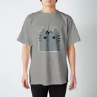 しましまねこ屋のさばねこ角形（顔Ver.） スタンダードTシャツ