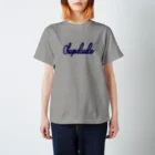 SupdudeのCalligraphy(BlueBase) Regular Fit T-Shirt
