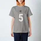 コチ(ボストンテリア)のボストンテリア(胸番号・背番号5)[v2.10k] スタンダードTシャツ