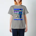 高速タップ推進委員会の高速タッパーAOI＆高速タップ犬（青） スタンダードTシャツ