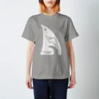 藻っくんSTOREのトビウオ白（裏文字） Regular Fit T-Shirt