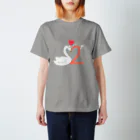 はるこの画伯ショップの2と恋人な白鳥 スタンダードTシャツ