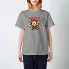 ザ・ワタナバッフルのマロンヘッドのネコ”ガッデム/Goddamn” スタンダードTシャツ