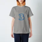 ふしめTシャツの3歳のふしめ (Blue) Regular Fit T-Shirt