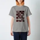 DOTEKKOのKINOKO-GRID　BROWN スタンダードTシャツ