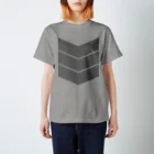 Plastic-Earthの3LINE "GRAY" スタンダードTシャツ