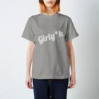 Girly*hガーリーエイチのGirly*hロゴ(ホワイト) Regular Fit T-Shirt
