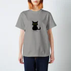 しましまねこ屋のくろねこ（スタンダード） スタンダードTシャツ