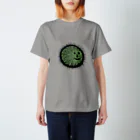 虫鳴り日和の人面苔玉（緑） スタンダードTシャツ