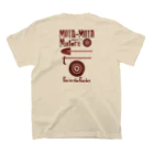 KIKUUUDESIGNのモタモタモータース- akacha Regular Fit T-Shirtの裏面