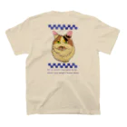 【ハッピー商会】みぃチャンネルの頑張れ！もふ猫みぃ(メッセージロゴ入りA)(青) Regular Fit T-Shirtの裏面