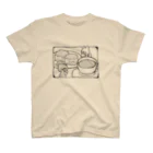 ひだまりのくまのくまときつねのおやつたいむ Regular Fit T-Shirt