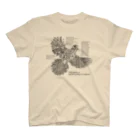 雁花工房（寄付アイテム販売中です）のWild plants of HOTOKENUMA-wetlands（黒） スタンダードTシャツ