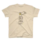 ビールとアート TM-3 Designの彫刻 × BEER（サモトラケのニケ）黒線画 Regular Fit T-Shirt