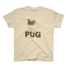 senorthepugのパグ座り スタンダードTシャツ