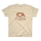 紅い羽の子 -ひよことぴよめろ-のHIYOKO CAFE ラテアート スタンダードTシャツ