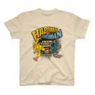 原ハブ屋【SUZURI店】のHABUMAN vs FUIRIMAN（T-GO） Regular Fit T-Shirt