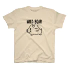 イノシシライフ INOsisiLIFEの「WILD BOAR」(黒線) スタンダードTシャツ