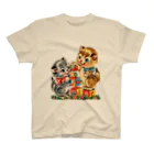 nicherϋのレトロアニマル✻ねこ Regular Fit T-Shirt