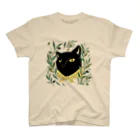 kikkutontonのオリーブ畑の黒猫ちゃん スタンダードTシャツ