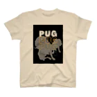 INULAVITAのPug silhouette スタンダードTシャツ