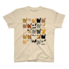 赤石工房(くまごろう屋)の猫まみれ/KOTETSU Cats Regular Fit T-Shirt