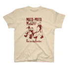 KIKUUUDESIGNのモタモタモータース- akacha Regular Fit T-Shirt