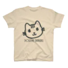 PT @ key-_-bouのポジティブ猫 ４代目 スタンダードTシャツ