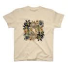 MIdesignのレトロフラワー Regular Fit T-Shirt