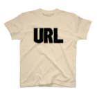 URLのURL黒-01 スタンダードTシャツ