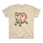 ナルーズ！のLOVE FERRET (黒線)セーブルB スタンダードTシャツ