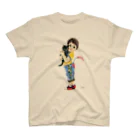 Mika's catのBlack cat and boy Regular Fit T-Shirt