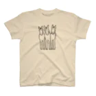 Pipopapotanの3 foals 馬3頭 背面もあり ブラックライン Regular Fit T-Shirt