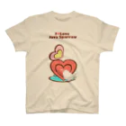 ゆ(　˙-˙　)ゆのI♡Love白文鳥 スタンダードTシャツ