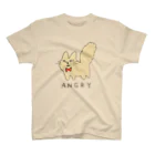 ほいほいダッシュわらさきくんのまぬけなねこ　怒 スタンダードTシャツ