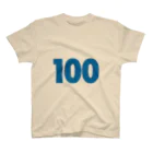 ふしめTシャツの100歳のふしめ (Blue) スタンダードTシャツ