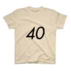 ふしめTシャツの40歳のふしめ (Black) Regular Fit T-Shirt