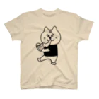 BEERKICHI(ビアキチ)の【前面/ロゴなし】ビアキチくん(ピザ) スタンダードTシャツ