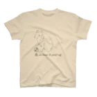 AMKWorksのさらり画（名言イラストT（猫 グレー）） Regular Fit T-Shirt