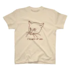 CHOTTOPOINTの警戒中の猫 Regular Fit T-Shirt