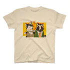 狸の遠吠えの猫と狸の漫才師 スタンダードTシャツ