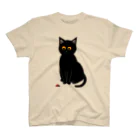 ekoeko ショップの黒猫とてんとう虫 Tシャツ スタンダードTシャツ