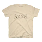 Leetamaのhitofudegaki-DOG×２ Regular Fit T-Shirt