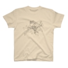 poniponiの馬とヤギ、南国フルーツを収穫(線画Ｖｅｒ) Regular Fit T-Shirt