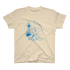 オカヤイヅミのホットサンドと架空の猫_青 Regular Fit T-Shirt