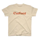 V Voca.のCAT Vocabulary　香箱座り　レッド スタンダードTシャツ