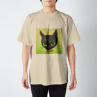 peperutの黒猫おめかし　 スタンダードTシャツ