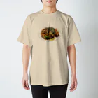 メシテロタイプ（飯テロTシャツブランド）の焼うどん スタンダードTシャツ