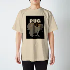 INULAVITAのPug silhouette スタンダードTシャツ